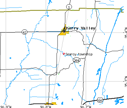 Searcy township, AR map