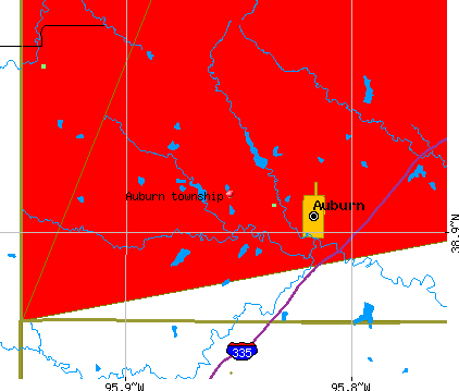 Auburn township, KS map