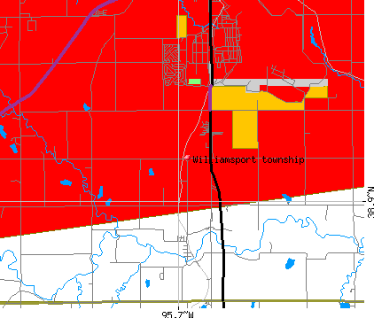 Williamsport township, KS map