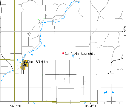 Garfield township, KS map