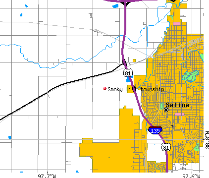 Smoky Hill township, KS map