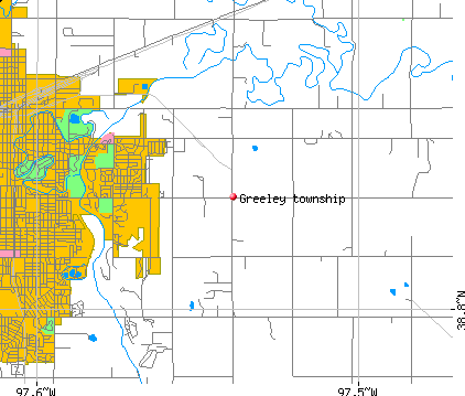 Greeley township, KS map