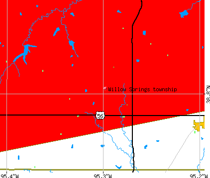 Willow Springs township, KS map