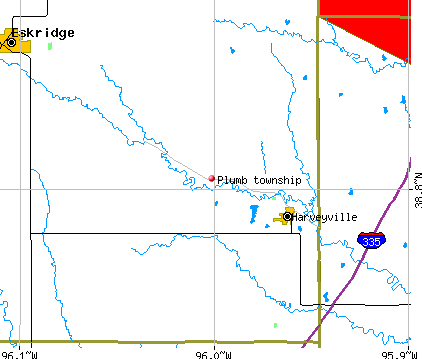 Plumb township, KS map