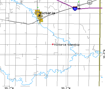 Victoria township, KS map