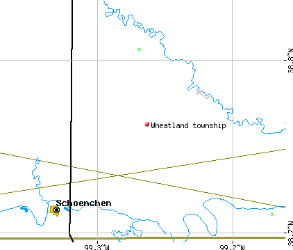 Wheatland township, KS map