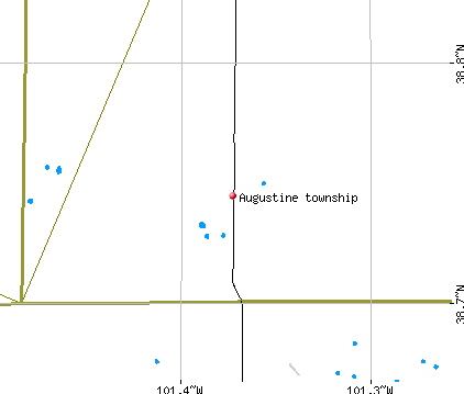 Augustine township, KS map
