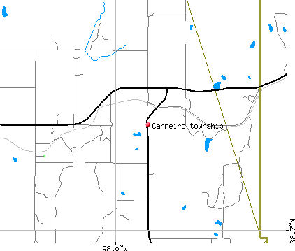Carneiro township, KS map