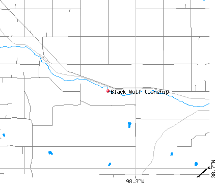 Black Wolf township, KS map