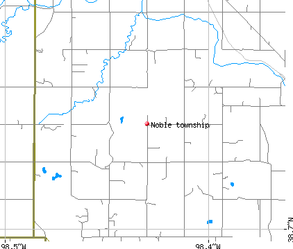 Noble township, KS map