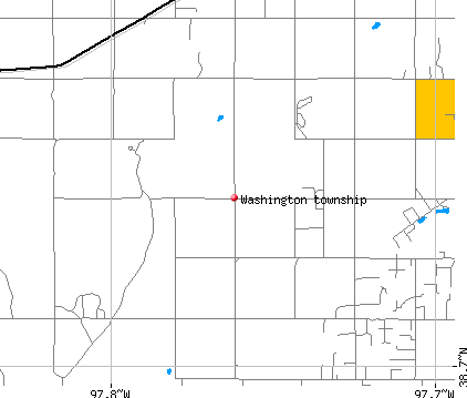 Washington township, KS map