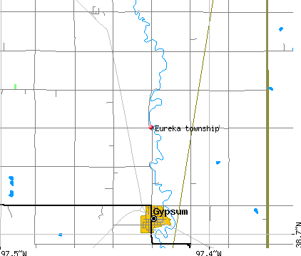 Eureka township, KS map