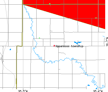 Appanoose township, KS map