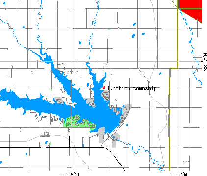 Junction township, KS map