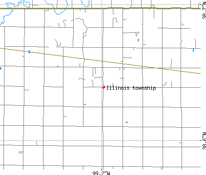 Illinois township, KS map