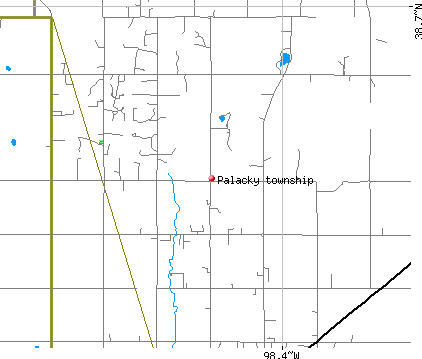 Palacky township, KS map