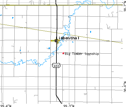 Big Timber township, KS map
