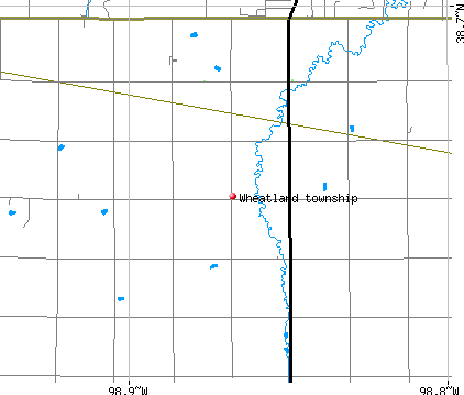 Wheatland township, KS map