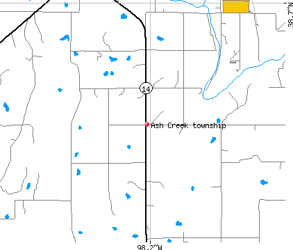 Ash Creek township, KS map