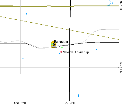 Nevada township, KS map