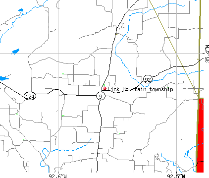 Lick Mountain township, AR map