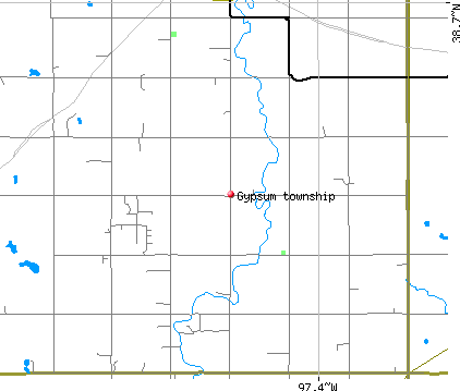 Gypsum township, KS map