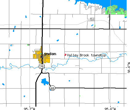 Valley Brook township, KS map