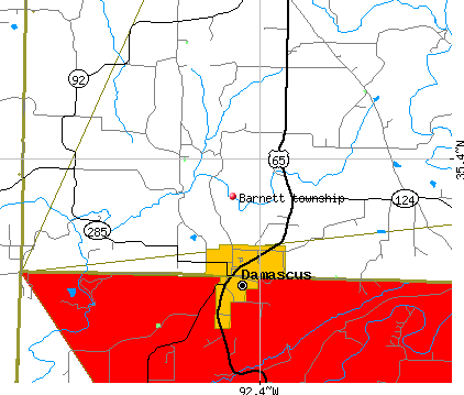 Barnett township, AR map