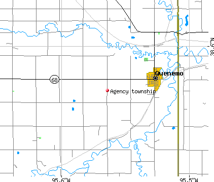 Agency township, KS map