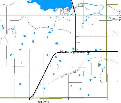 Langley township, KS map