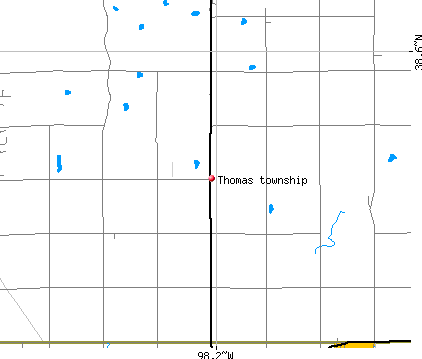 Thomas township, KS map