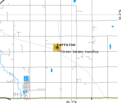 Green Garden township, KS map