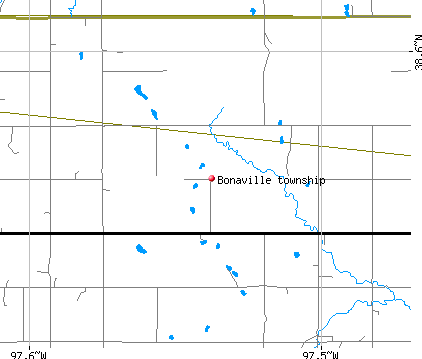 Bonaville township, KS map
