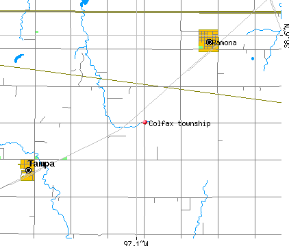 Colfax township, KS map