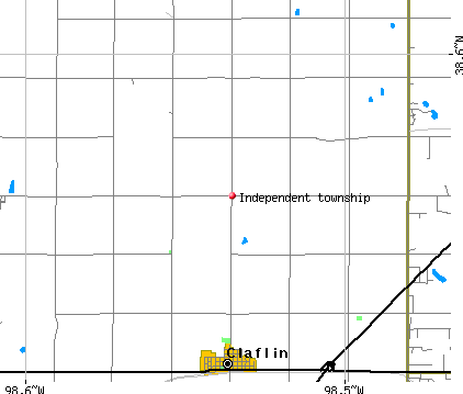 Independent township, KS map