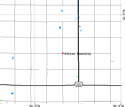 Albion township, KS map