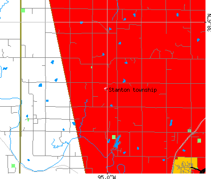 Stanton township, KS map