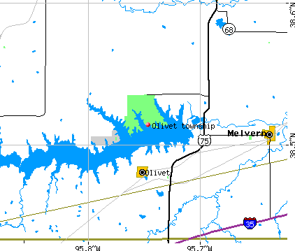 Olivet township, KS map
