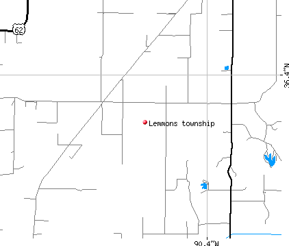 Lemmons township, AR map