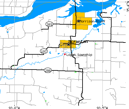 Logan township, AR map