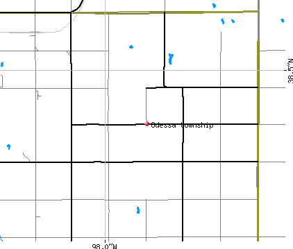 Odessa township, KS map