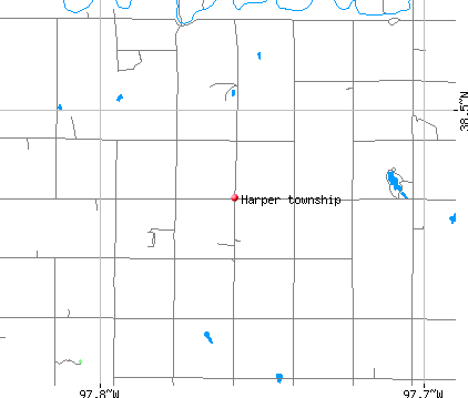 Harper township, KS map