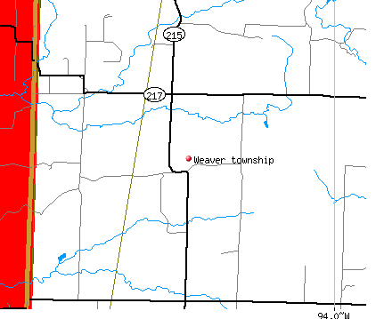 Weaver township, AR map