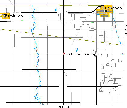 Victoria township, KS map