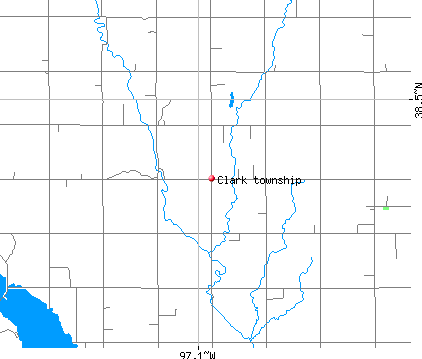Clark township, KS map