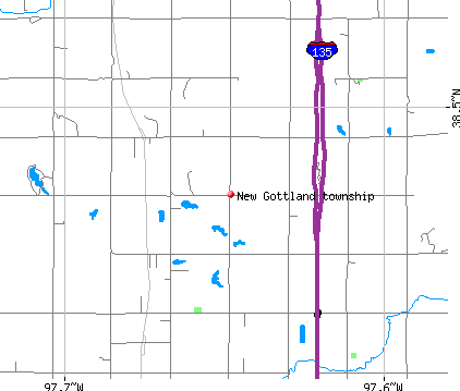 New Gottland township, KS map