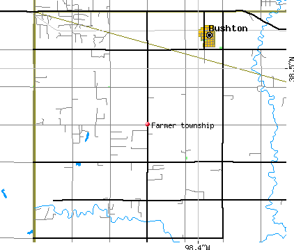 Farmer township, KS map