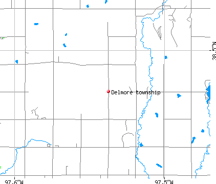 Delmore township, KS map