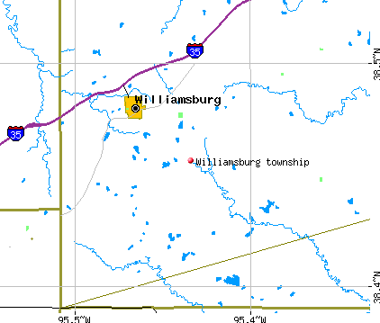 Williamsburg township, KS map