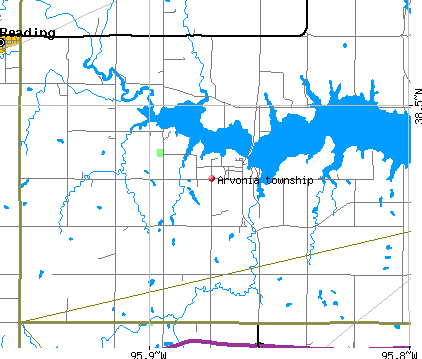 Arvonia township, KS map